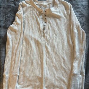 Women’s Aerie size Medium Cream Henley Shirt